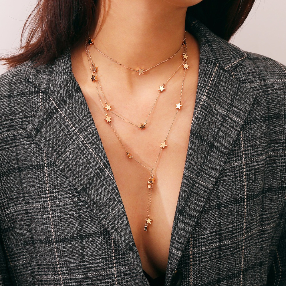 Ingemark Vintage Creative Multilayer Metal Star Choker Necklace for Women Punk Neck Chocker Collar Bijoux Jewelry
Ingemark Vintage Creative Multilayer Metal Star Choker Necklace for Women Punk Neck Chocker Collar Bijoux Jewelry