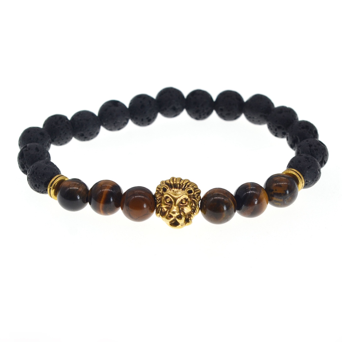 Natural Lava Beads Bead Bracelet Essential Oil Diffusion Yoga Retro Elastic Bead Bracelet Gift Women