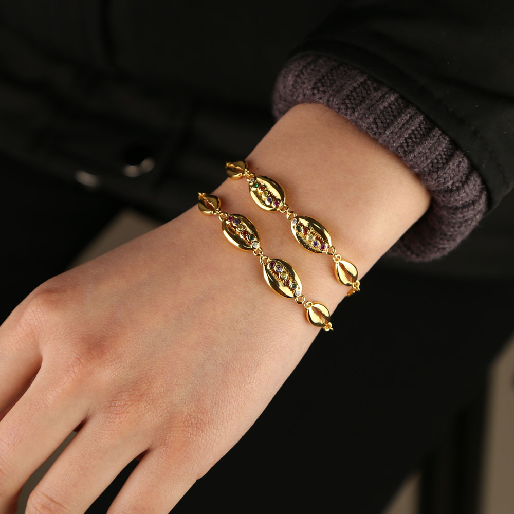 Big sale summer new arrived jewelry extend chain sea shell charm link chain bracelet necklace set
