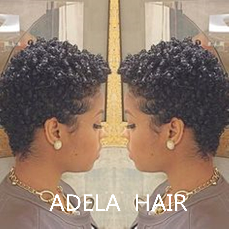 Natural Black Afro Kinky Curly Human Hair Wigs Average Size None Lace Short Human Hair Wigs For Black Women Brazilian Virgin Hair Short Curl, Natural color
Natural Black Afro Kinky Curly Human Hair Wigs Average Size None Lace Short Human Hair Wigs For Black Women Brazilian Virgin Hair Short Curl, Natural color