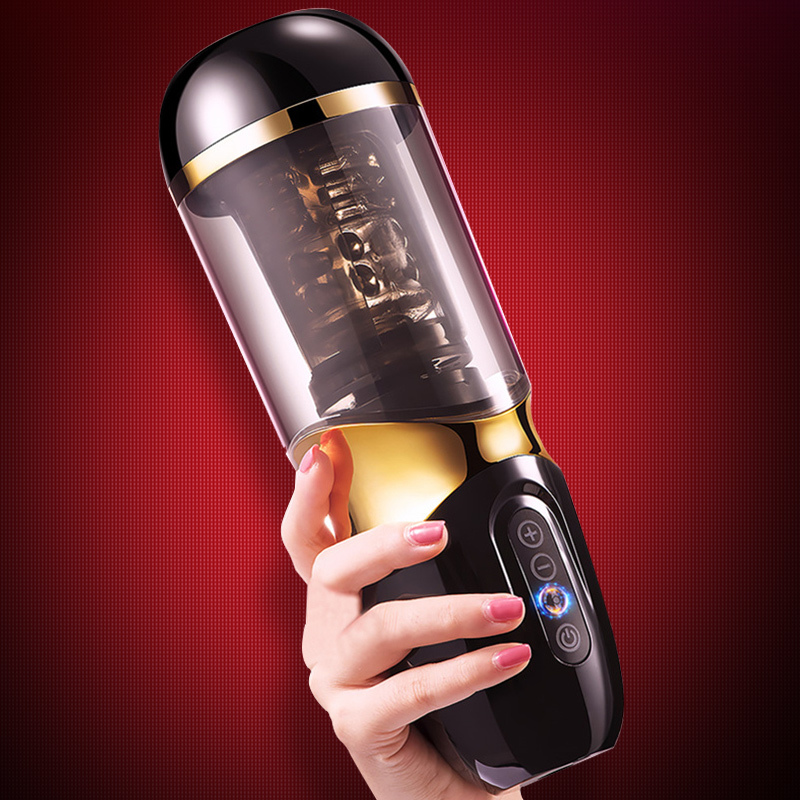 Automatic Telescopic Rotation Male Masturbator 10*10 modes Silicone vagina real pussy adult masturbation sex toys for men Y200409