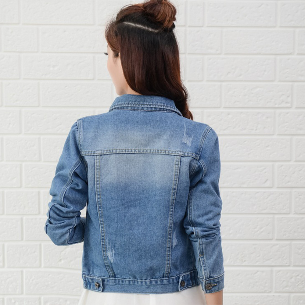 Women White Denim Jackets Female Spring Autumn Streetwear Pockets Button Single Breasted Jeans Jacket Casual Korean Denim Coat T200111