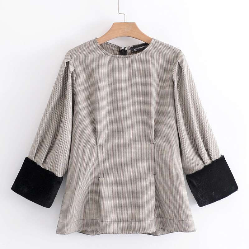 Fandy Lokar O Neck Tshirts Women Fashion Plaid Printed Tops Women Elegant Fur Patchwork Long Sleeve Tees Female Ladies LI, Jfnte3461
Fandy Lokar O Neck Tshirts Women Fashion Plaid Printed Tops Women Elegant Fur Patchwork Long Sleeve Tees Female Ladies LI, Jfnte3461