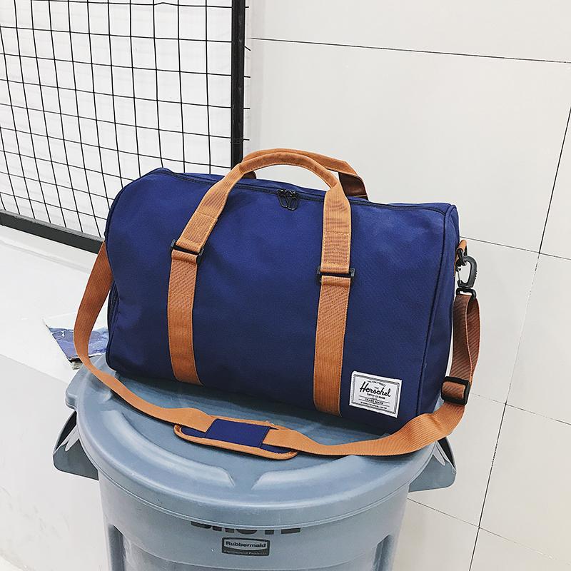 Men women Black Travel Bag high quality canvas Shoulder Bags Women Handbag Ladies Weekend Portable Duffel Waterproof Wash
