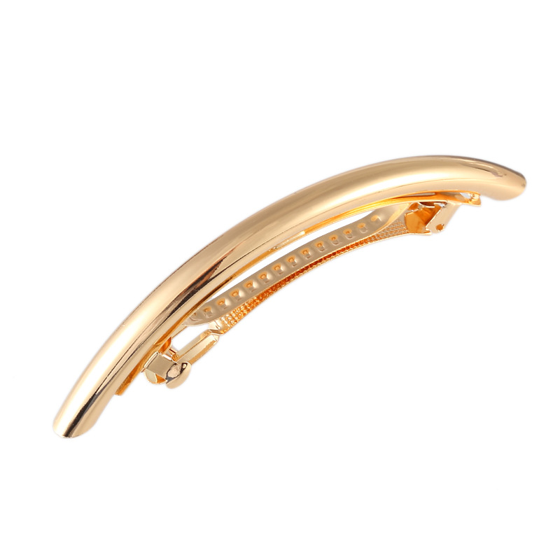Simple Personality Decorations Fashion Style Women Hair Clips Cool Metal Gold/Silver Plain ARC Tube Big Hairpin Accessories
