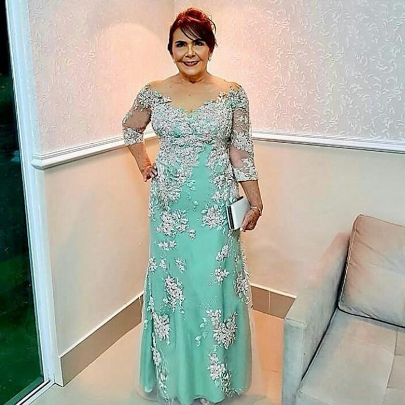Plus Size Prom Mother Of The Bride Evening Dresses Long Sleeve Vestidos Elegantes 
Plus Size Prom Mother Of The Bride Evening Dresses Long Sleeve Vestidos Elegantes