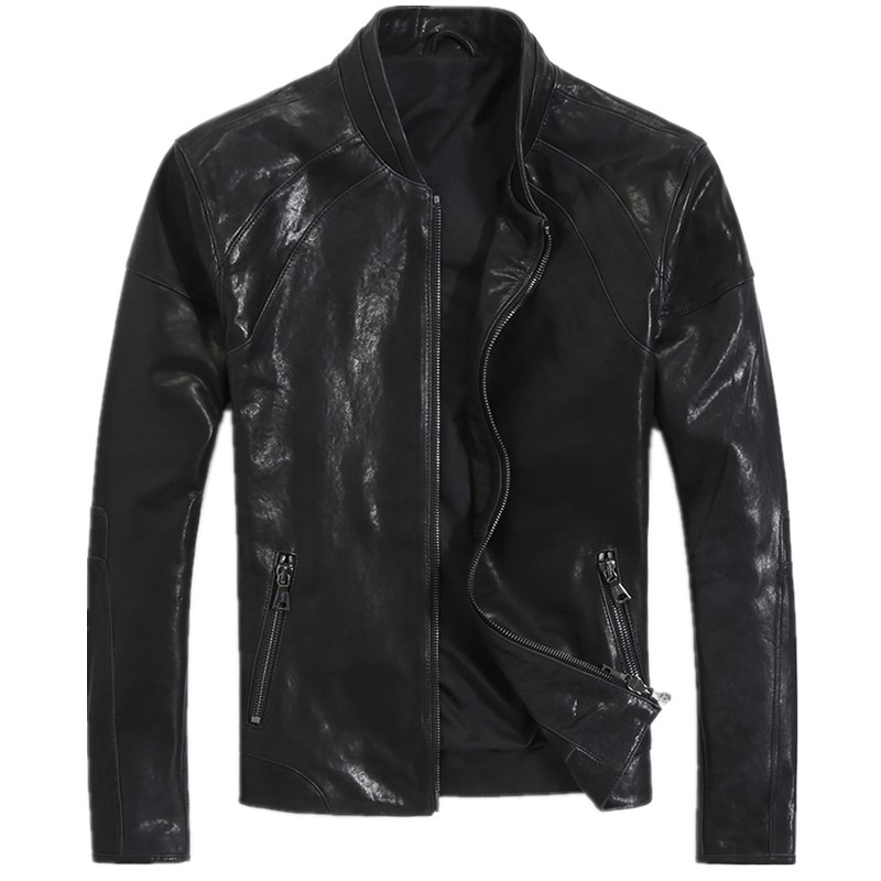 Spring Autumn Genuine Leather Jacket Men Short Real Sheepskin Coat Motorcycle Bomber Jacket Slim Leather Jackets 18-012 KJ2275, Black
Spring Autumn Genuine Leather Jacket Men Short Real Sheepskin Coat Motorcycle Bomber Jacket Slim Leather Jackets 18-012 KJ2275, Black
