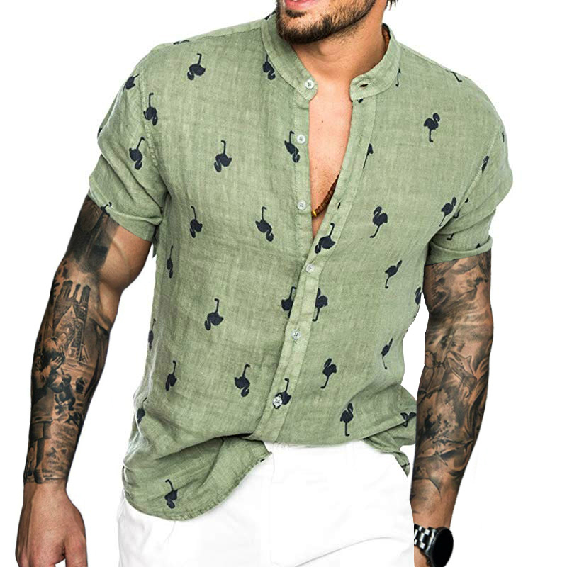Men's Top Short Sleeves Men's Casual Short Sleeves Shirt 3D Printed Linen Stand-up Collar Shirts Men Sleeve Shirt, White dove
Men's Top Short Sleeves Men's Casual Short Sleeves Shirt 3D Printed Linen Stand-up Collar Shirts Men Sleeve Shirt, White dove