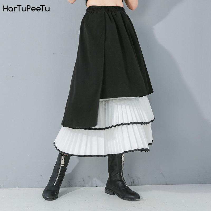 High Elastic Waist Women Long Tiered Skirt Mesh Spliced Contrast Color Half-body Skirts Pleated Fashion Tide 2020 Spring Summ, Black
High Elastic Waist Women Long Tiered Skirt Mesh Spliced Contrast Color Half-body Skirts Pleated Fashion Tide 2020 Spring Summ, Black