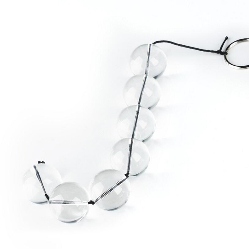 Glass Anal Beads Vaginal Balls Anal Plug Butt Sex Toy 4 Sizes Female Sex Products Vagina Kegel Balls for Women Crystal Massager