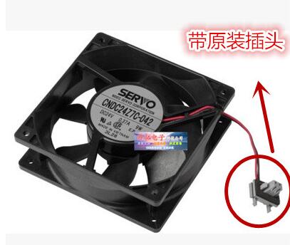 New SERVO CNDC24Z7C-042 24V0.37A 9W 2 line converter fan with original plug