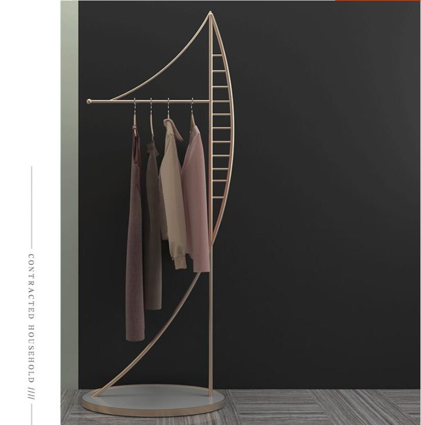 Nordic ins clothes rack Bedroom Furniture floor hanger home good-looking cloth shelf marble clothing and hat racks