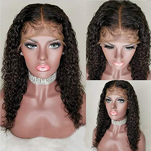 Deep wave wigs Lace Front Human Hair Wigs For Women pre plucked water wave 360 full lace wig 130% density 18inch