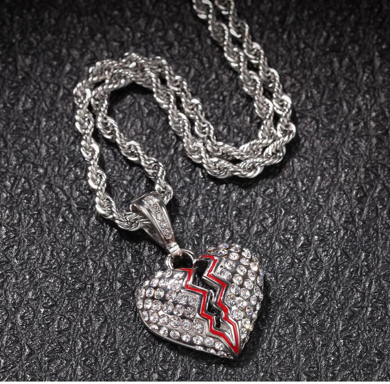 Hip-hop Stainless Steel cute Heart Broken Pendant Necklace for Men and Women Vacuum Plating Fashion Jewelry
Hip-hop Stainless Steel cute Heart Broken Pendant Necklace for Men and Women Vacuum Plating Fashion Jewelry