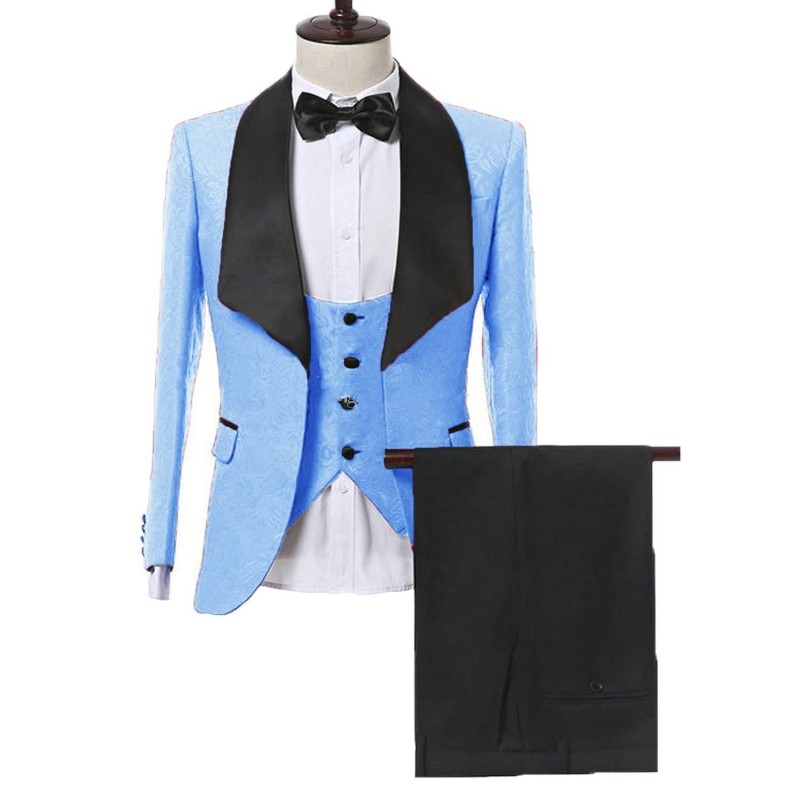 Shawl Satin Lapel Groomsmen Wedding Best Man 3 Pieces ( Jacket+Pants+Vest) 4 Colors With Pattern Men Suits Groom Tuxedos, As picture
Shawl Satin Lapel Groomsmen Wedding Best Man 3 Pieces ( Jacket+Pants+Vest) 4 Colors With Pattern Men Suits Groom Tuxedos, As picture