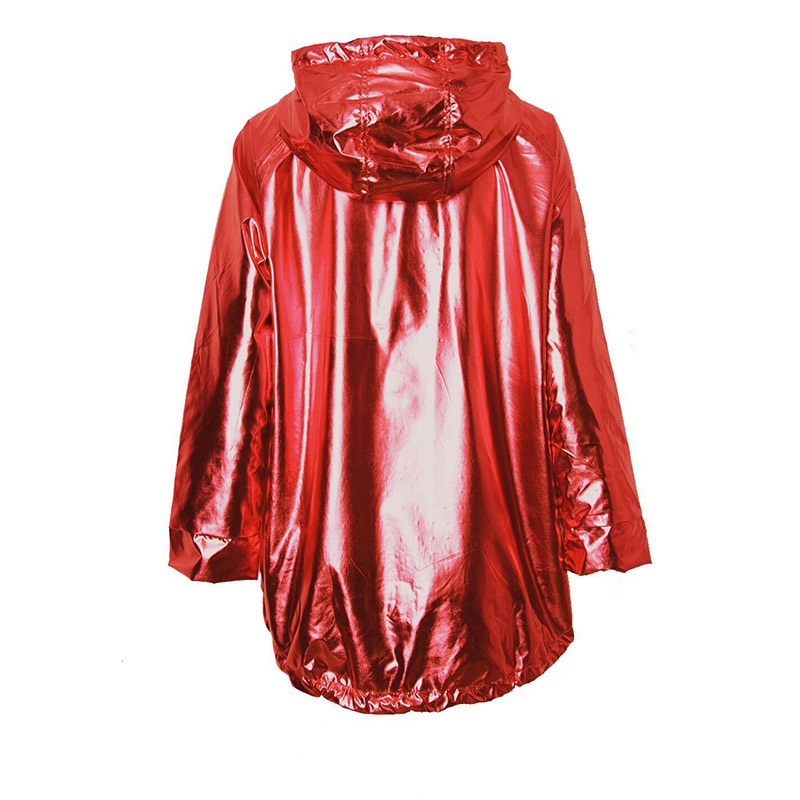 2019 New Women's Jackets Metallic Color Bomber Jacket Womens Outerwear Hooded Spring Coat Femme Zip Up Waterproof Jacket D366 T190817