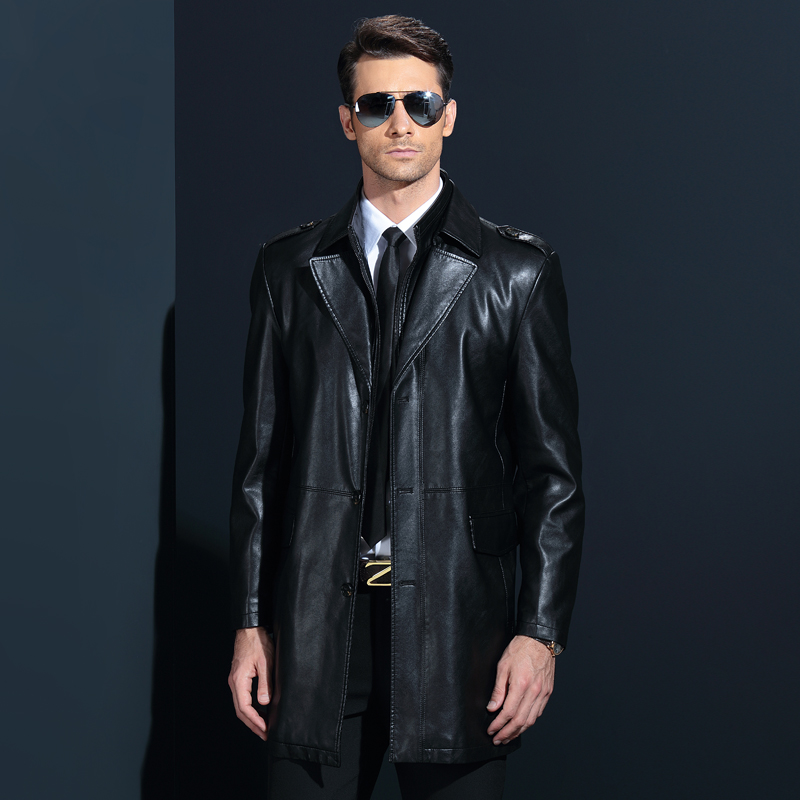 Winter Men pu Leather Long Jackets Business Casual Turn-Collar Thick Outwear Jackets and Coats Chaqueta Cuero Hombre, Brown
Winter Men pu Leather Long Jackets Business Casual Turn-Collar Thick Outwear Jackets and Coats Chaqueta Cuero Hombre, Brown