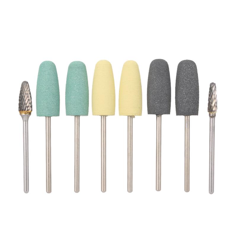 Rotary Bur Set 6pcs Silicone Drill Bits & 2pcs Tungsten Steel Drill Bit Grinding Heads for Rotary Tools Carving Tool
Rotary Bur Set 6pcs Silicone Drill Bits & 2pcs Tungsten Steel Drill Bit Grinding Heads for Rotary Tools Carving Tool