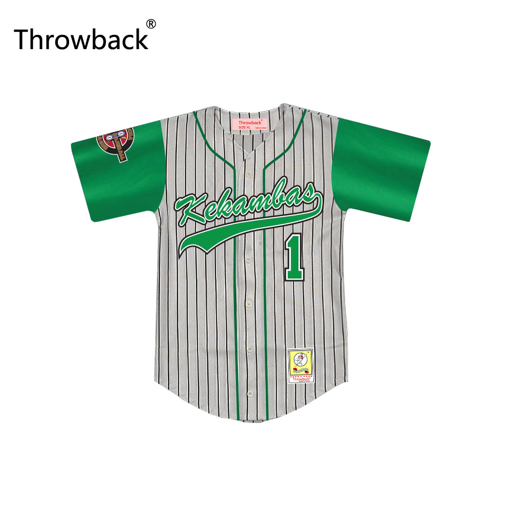 Throwback Jarius 'G-Baby' Evans 1 Kekambas Pinstriped Baseball Jersey with ARCHA and Duffy's Patches Free Shipping Good quality, Green
Throwback Jarius 'G-Baby' Evans 1 Kekambas Pinstriped Baseball Jersey with ARCHA and Duffy's Patches Free Shipping Good quality, Green
