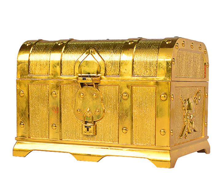 Pirate Treasure Chest Decorative Treasure Chest Keepsake Jewelry Box Plastic Toy Treasure Boxes Vintage Party Decor gifts268G732428114612