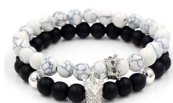 8mm 2PCS/Lot igh4 gold silver Copper cz zircon cubic zirconia elastic crown white Howlite volcanic lava Bracelet Bangles
8mm 2PCS/Lot igh4 gold silver Copper cz zircon cubic zirconia elastic crown white Howlite volcanic lava Bracelet Bangles