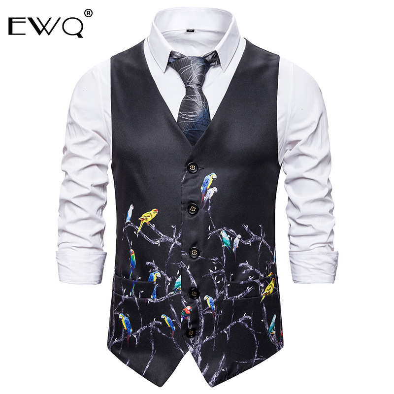 EWQ / Men' Clothing Fashion Printing Self-cultivation Sleeveless Suit Vest For Male 2019 New Black Whtie Waistcoat Casual -a301
EWQ / Men' Clothing Fashion Printing Self-cultivation Sleeveless Suit Vest For Male 2019 New Black Whtie Waistcoat Casual -a301
