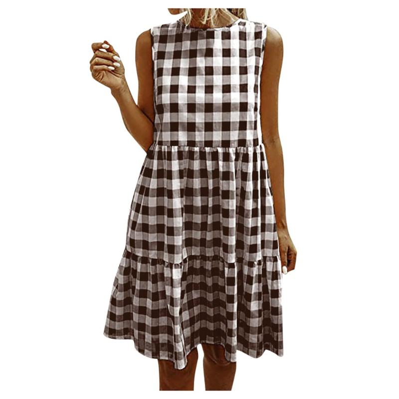 SAGACE Women Dresses 2020 Plaid Sleeveless Summer dress Women Casual Sundress A Line Mini Dress vestidos de verano sundress sexy
SAGACE Women Dresses 2020 Plaid Sleeveless Summer dress Women Casual Sundress A Line Mini Dress vestidos de verano sundress sexy