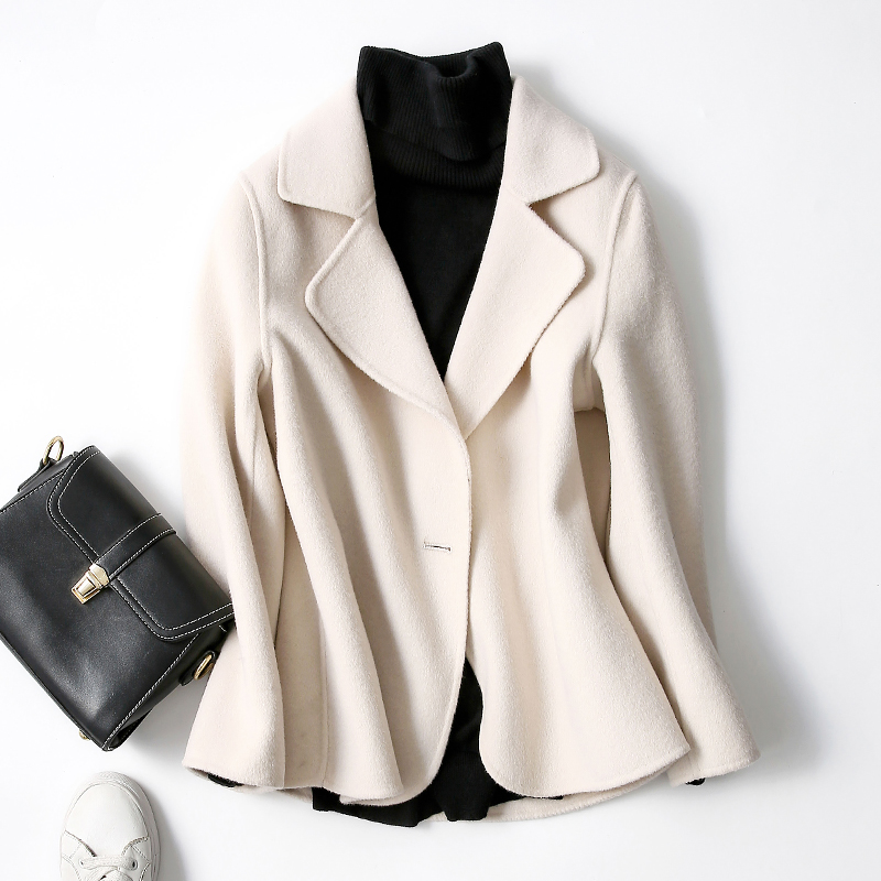 KMETRAM 2019 New Winter 100% Wool Coat Women Double-sided Cashmere Korean Slim Short Jacket Autumn Vintage Coats Abrigos MY537, Brown
KMETRAM 2019 New Winter 100% Wool Coat Women Double-sided Cashmere Korean Slim Short Jacket Autumn Vintage Coats Abrigos MY537, Brown