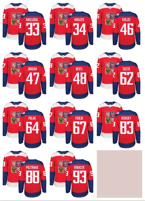 Olympic Czech Republic pavelec naklaoal mrazek krejci joroan herta sustr polak frolik hemsky pastrnak voracek hockey jersey
Olympic Czech Republic pavelec naklaoal mrazek krejci joroan herta sustr polak frolik hemsky pastrnak voracek hockey jersey