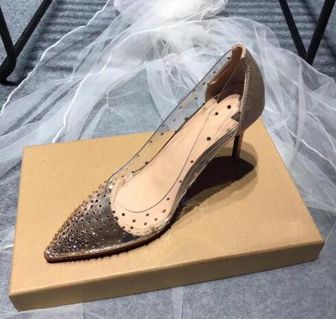 Hot Sale-Free shipping, classic designer new transparent PVC bright diamond women's heels, sexy women's banquet dress wedding heels, Black
Hot Sale-Free shipping, classic designer new transparent PVC bright diamond women's heels, sexy women's banquet dress wedding heels, Black
