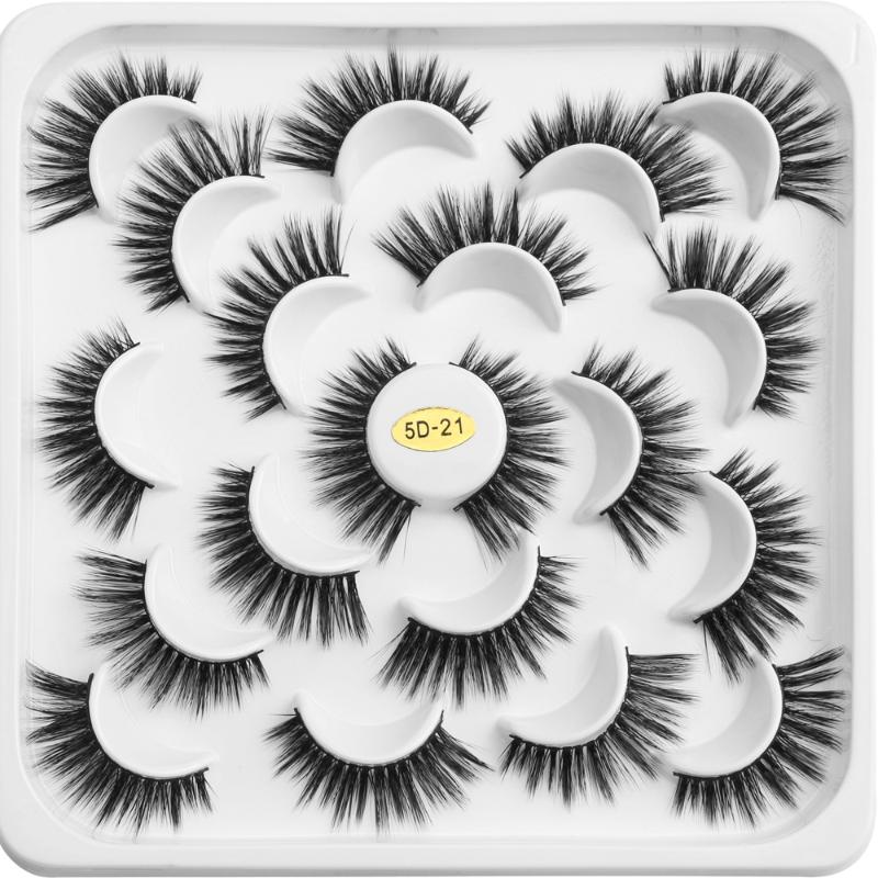MAGEFY 10 Pairs False Eyelashes 5D Mink Lashes Makeup Faux Mink Eyelashes Natural Long Fake Eyelash Extension Tools
MAGEFY 10 Pairs False Eyelashes 5D Mink Lashes Makeup Faux Mink Eyelashes Natural Long Fake Eyelash Extension Tools