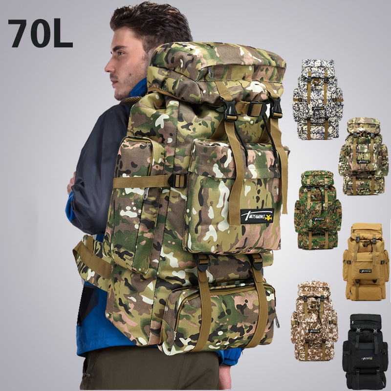 70L Outdoor Hiking Backpack Tactical Mountaineering Bolsa Large Waterproof Camouflage Camping Hunting Luggage Backpack, Black
70L Outdoor Hiking Backpack Tactical Mountaineering Bolsa Large Waterproof Camouflage Camping Hunting Luggage Backpack, Black