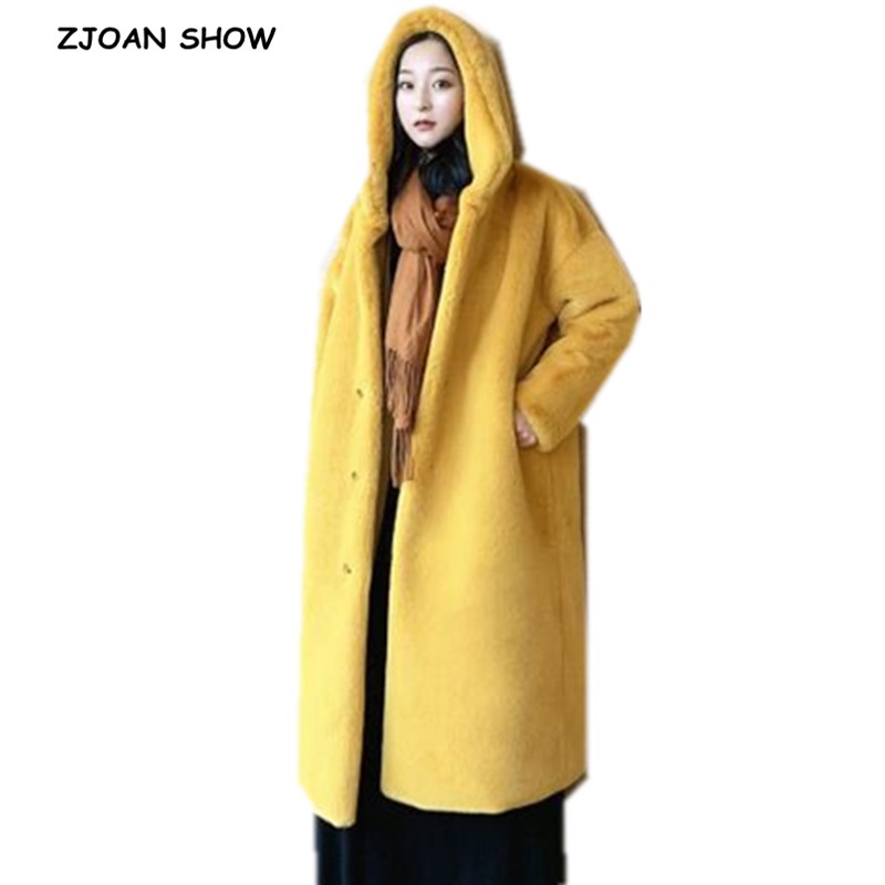 Oversize Winter Warm hooded Large size Long Solid color Faux Fur Coat 2019 New Casual Long sleeve Women Fur Jacket Outwear, Gray
Oversize Winter Warm hooded Large size Long Solid color Faux Fur Coat 2019 New Casual Long sleeve Women Fur Jacket Outwear, Gray