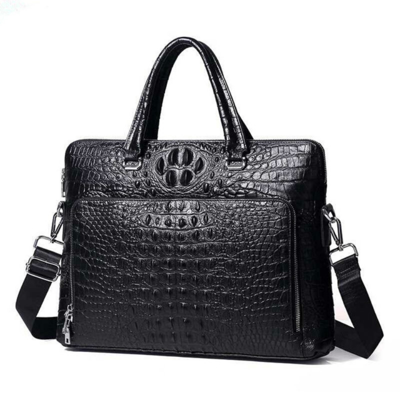 Design Mens Briefcase Genuine Leather Laptop Document Case Fashion Attache Messenger Bag Tote Portfolio Black Crocodile
Design Mens Briefcase Genuine Leather Laptop Document Case Fashion Attache Messenger Bag Tote Portfolio Black Crocodile