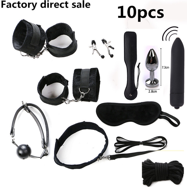 Fetish BDSM Sex Bondage Restraint Kit Games Erotic Accessories for Couples Mask, Collar Mouth Gag Handcuffs Sex Toys