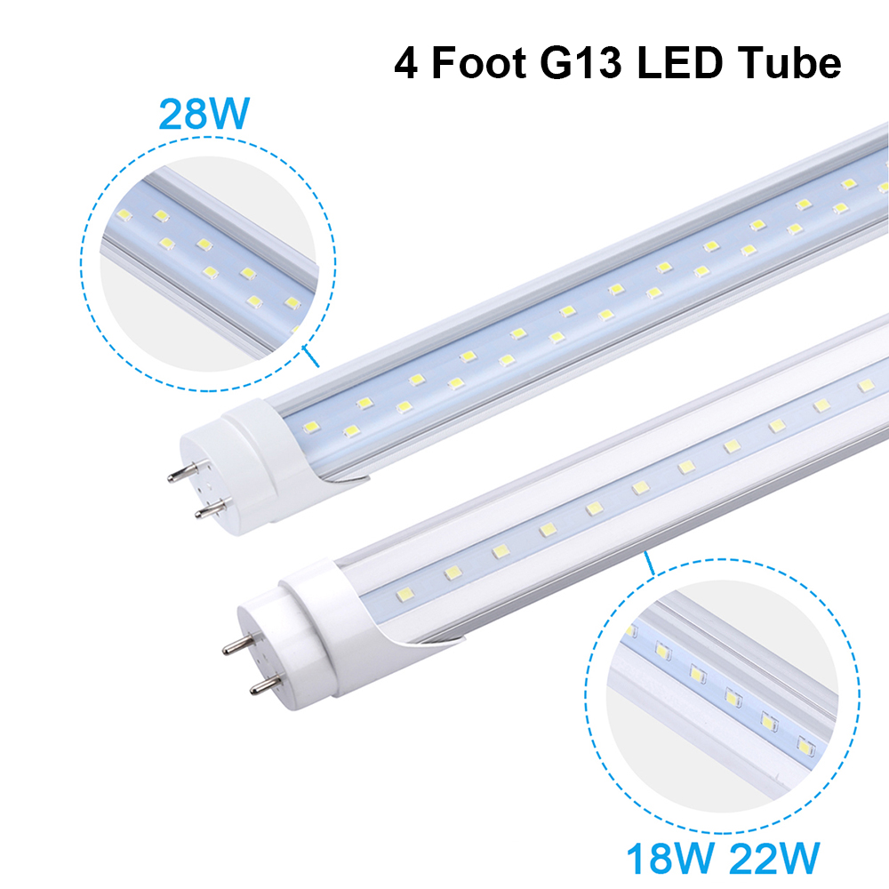 T8 4FT LED Light Tube 48" LED Fluorescent Bulbs Cool White Light 18W 22W 28W G13 Bi-pin Lamp 4feet Fluorescent Light
T8 4FT LED Light Tube 48" LED Fluorescent Bulbs Cool White Light 18W 22W 28W G13 Bi-pin Lamp 4feet Fluorescent Light