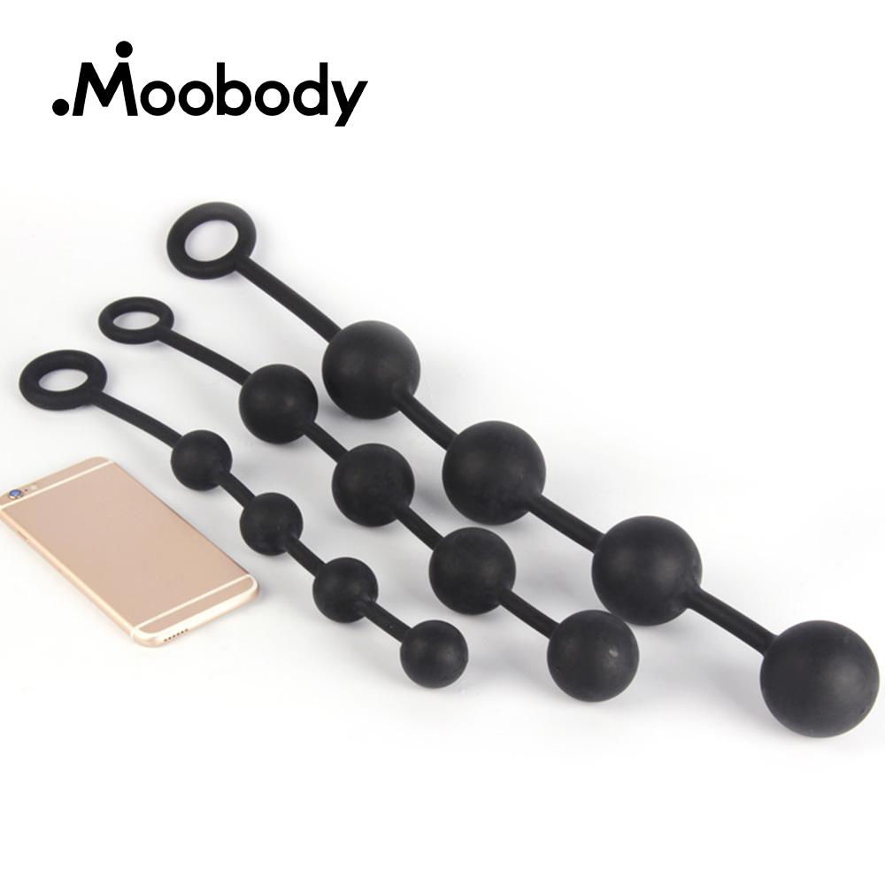 Silicone Anal Plug Vaginal Dilator Anal Beads Butt Plug With 4 Balls Expander Vibrant Sex Toys For Women Men