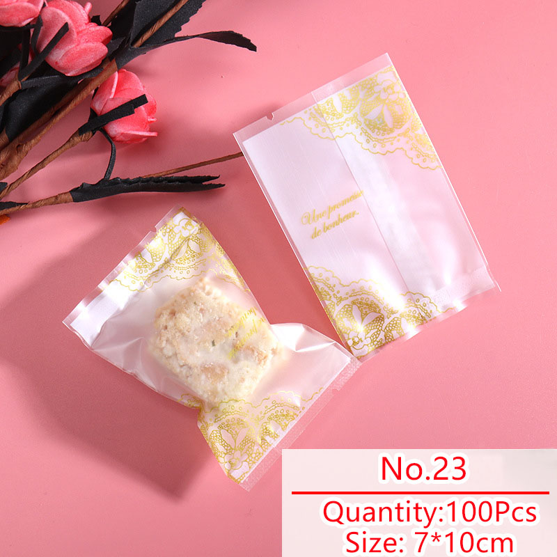 100pcs/lot Candy Bag Homemade Snowflake Cookies Pack Transparent Pink Color Edge Gold Lace Nougat Party Snack Packing Bags
100pcs/lot Candy Bag Homemade Snowflake Cookies Pack Transparent Pink Color Edge Gold Lace Nougat Party Snack Packing Bags