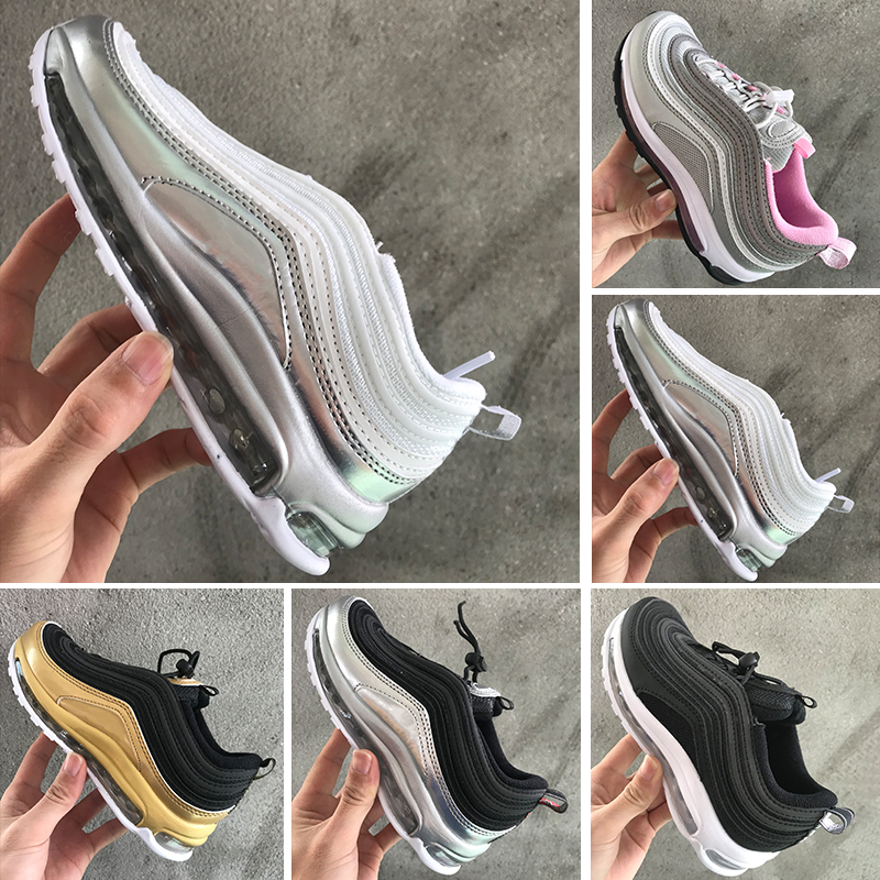 Youth Kids designer shoes Og Triple white Running shoes Boys girl Metallic Gold Silver Bullet Pink Children trainer sports sneaker от DHgate WW