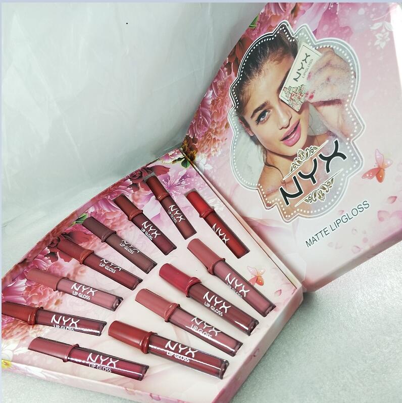 New Makeup NYX matte lipgloss nyx Lipsticks 12pcs set 12 colors Lip Gloss Liquid lipstick Cosmetics gift Waterproof Christmas
New Makeup NYX matte lipgloss nyx Lipsticks 12pcs set 12 colors Lip Gloss Liquid lipstick Cosmetics gift Waterproof Christmas