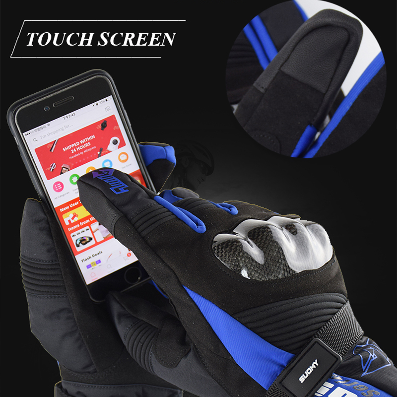 SUOMY Motorcycle Gloves Men 100 Waterproof Windproof Winter Moto Gloves Touch Screen Gant Moto Guantes Motorbike Riding Gloves219