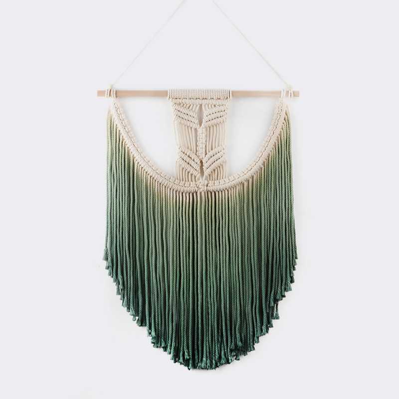 Macrame Large Wall Hanging - Macrame Wedding Hanging Backdrop - Ombre Wall Mural Dipdyed Yarn Tapestry Home Decoration