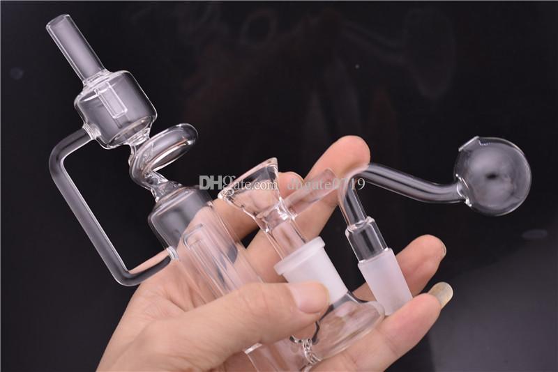 Two style mini 14mm female Joint bongs Recycler Percolator Hookahs glass dab oil rig water bongs with 14mm male bowl 
Two style mini 14mm female Joint bongs Recycler Percolator Hookahs glass dab oil rig water bongs with 14mm male bowl