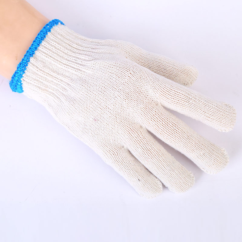 High Quality Thicken Double Cotton Labor protection yarn gloves, cotton thread, white thread, site driver, auto repair work gloves