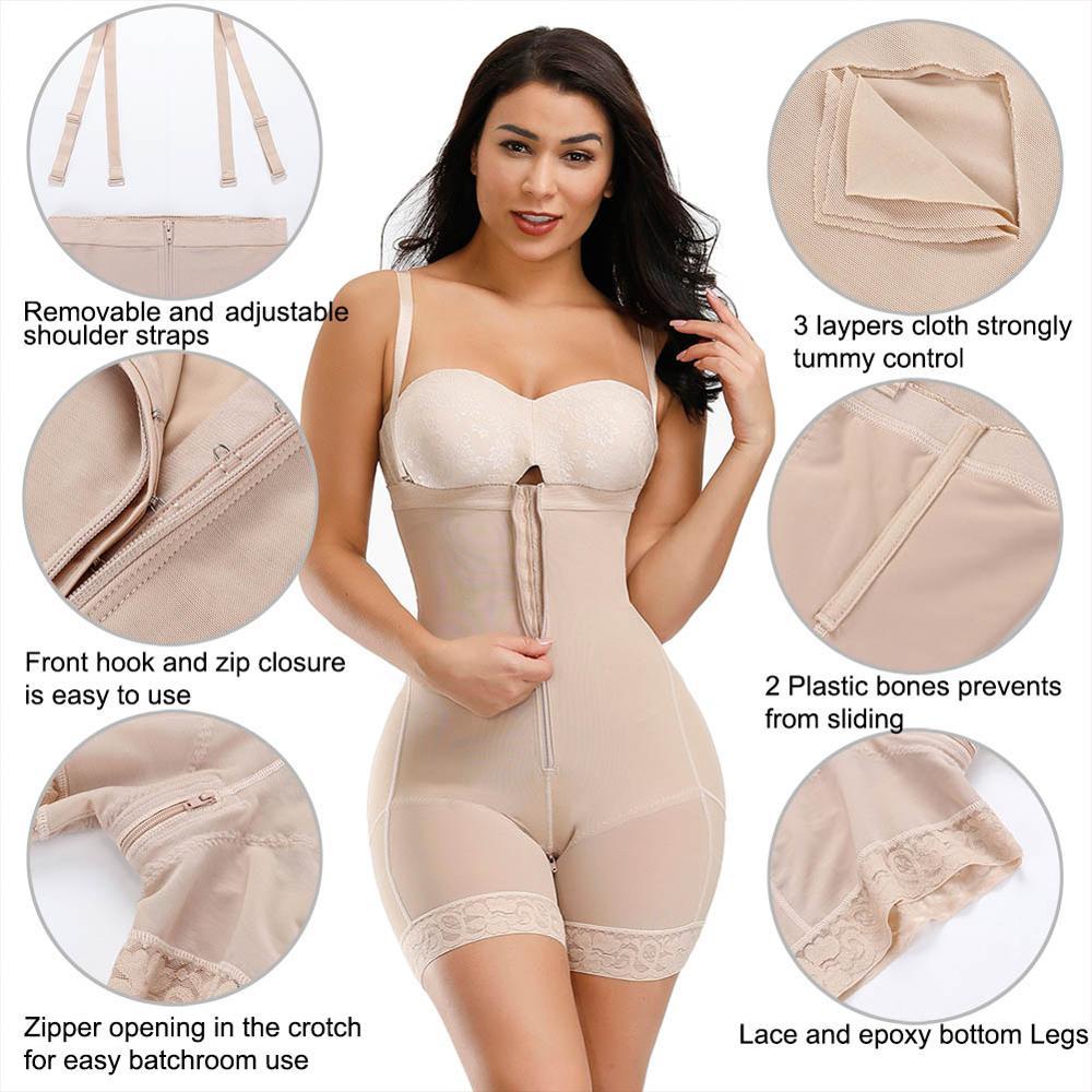 Lover-Beauty Full Body Shaper Tummy Control Shapewear Underbust Slimming Butt Lifter Control Panties Postpartum Body Girdle T200529