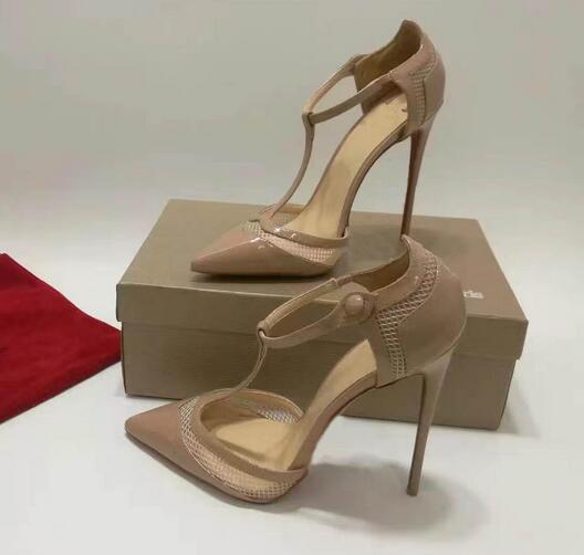 Red Bottom High Heels Wedding Party Shoes for women Luxury Brands T-strap Womens Pumps 12cm/10cm/8cm sexy prom shoes with box dust bag, Beige 
Red Bottom High Heels Wedding Party Shoes for women Luxury Brands T-strap Womens Pumps 12cm/10cm/8cm sexy prom shoes with box dust bag, Beige