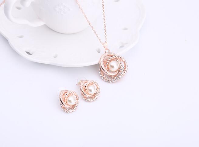 Wedding Bridal Jewelry Crystal Rhinestone wholesale price Necklace Earrings Set Bridal Jewelry Sets for Wedding decorations