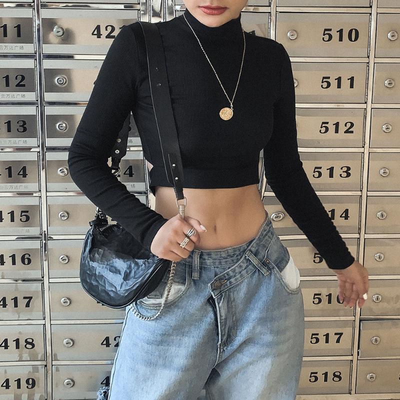 Rosetic Black Knitted T-Shirt Women Basic Tops Spring Casual Solid Orange Streetwear Crop Top Long Sleeve Gothic Tshirt Lace Up
Rosetic Black Knitted T-Shirt Women Basic Tops Spring Casual Solid Orange Streetwear Crop Top Long Sleeve Gothic Tshirt Lace Up