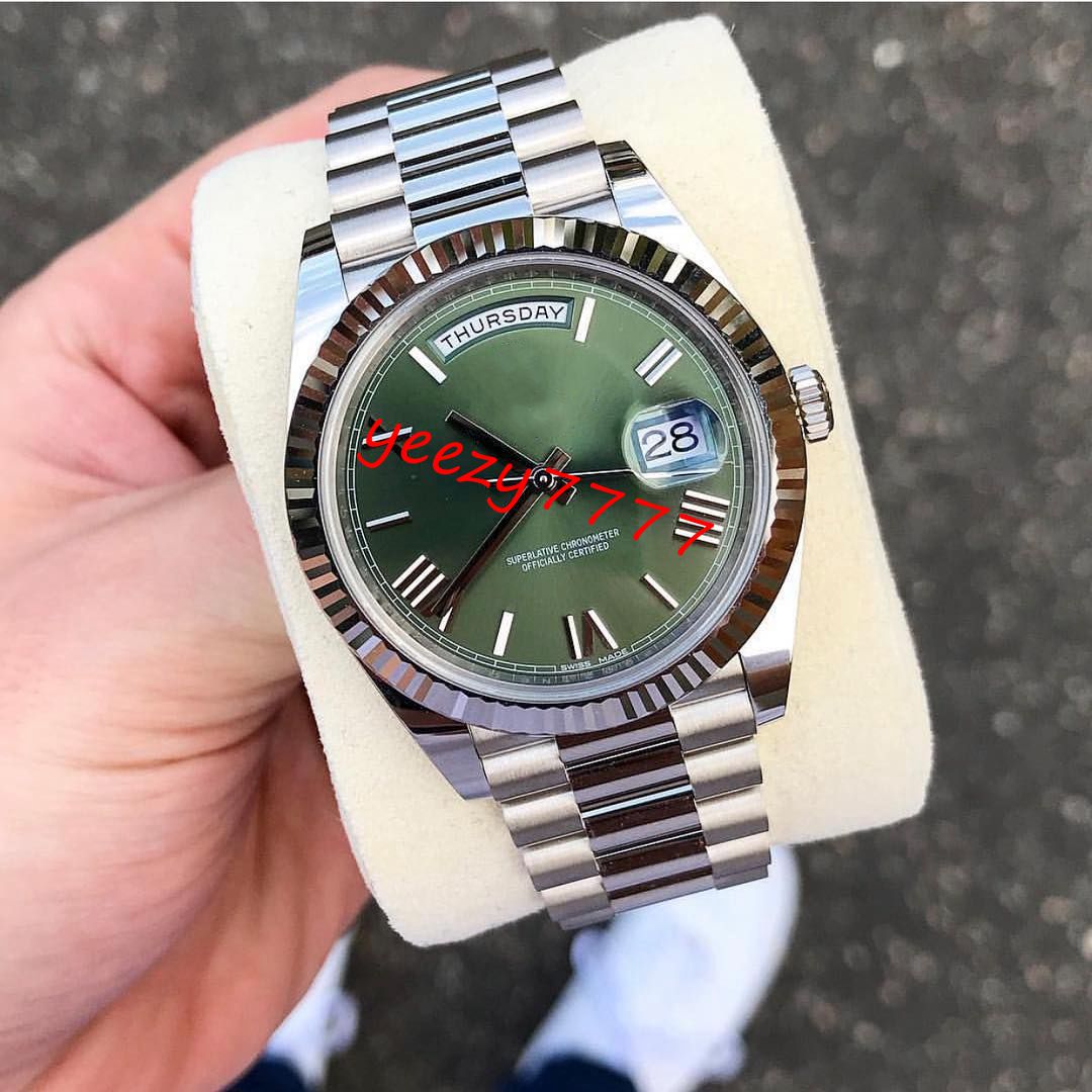 2 styles mens luxury watch 60th anniversary olive green dial Master Day-date 228235 228239 mechanical automatic movement president bracelet, Slivery;brown
2 styles mens luxury watch 60th anniversary olive green dial Master Day-date 228235 228239 mechanical automatic movement president bracelet, Slivery;brown