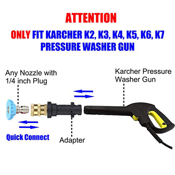 High Pressure Foam Pot Cleaning Gun-1/4 Inch Quick Adapter For Karcher K K2 K3 K4 K5 K6 K7